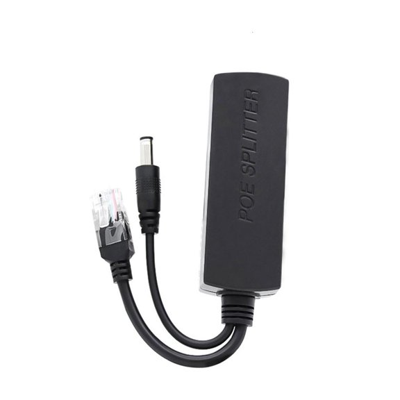 YIGSECU 10/100Mbps Ethernet Data Transmission Power Over Ethernet Splitter 48V to 12V 1.2A Converters Plugs and Play for Network