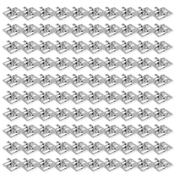 YIGSECU 100Pcs Stainless Steel Patios Clip Gaps Fastener Decking Clip Bracket Fastener