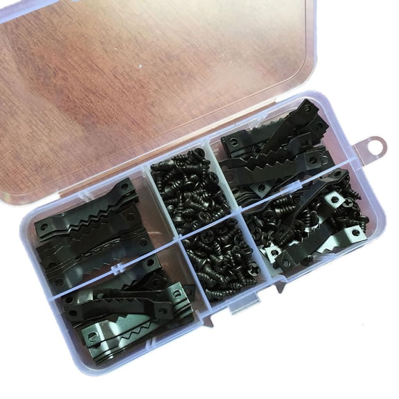 YIGSECU 100pcs Single Sided Sawtooth Hanging Picture Photo Frame Hangers Hooks With 200p