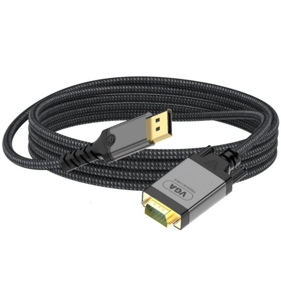 YIGSECU 1080P To VGA Adapter Cable, 2M Long For Seamlessly Notebook Video Transmission