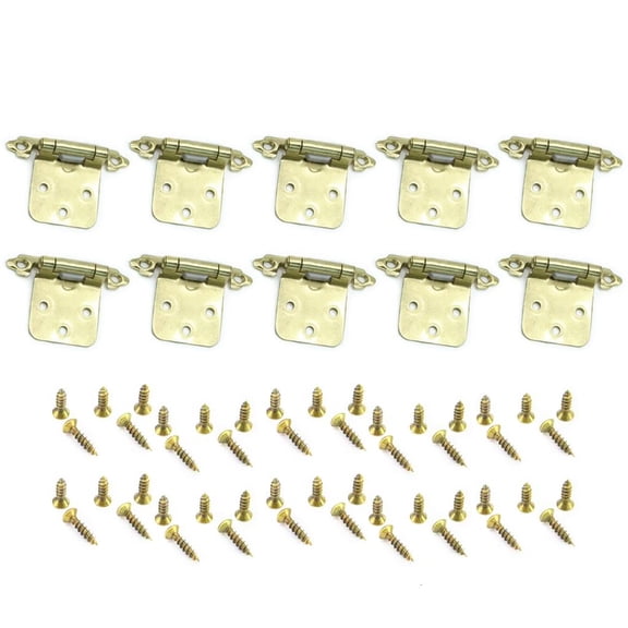 YIGSECU 10Pcs Self Closing Hinge Inset Antique Cabinet Hinge Decorative Cabinet Hardware