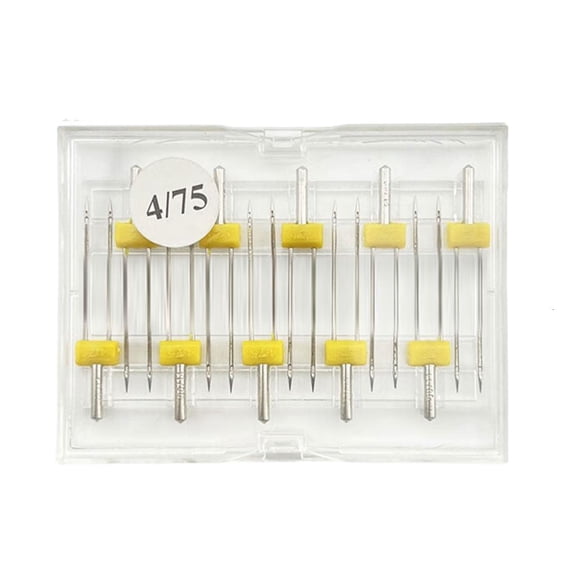 YIGSECU 10Pcs Sewing Machine Needle Stretch Twin Needle Double Needle for Household Sewing Machine Accessories