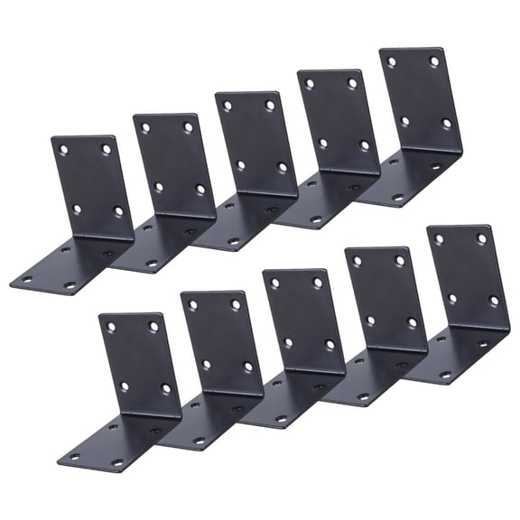 YIGSECU 10pcs Heavy Duty L Angles Brackets Wood Corner Shelf Support 90 Degree Brackets