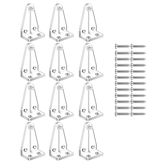 YIGSECU 12/24Pcs Window Shade Bottom Brackets Clear Blind Hold Down Positioning Clips