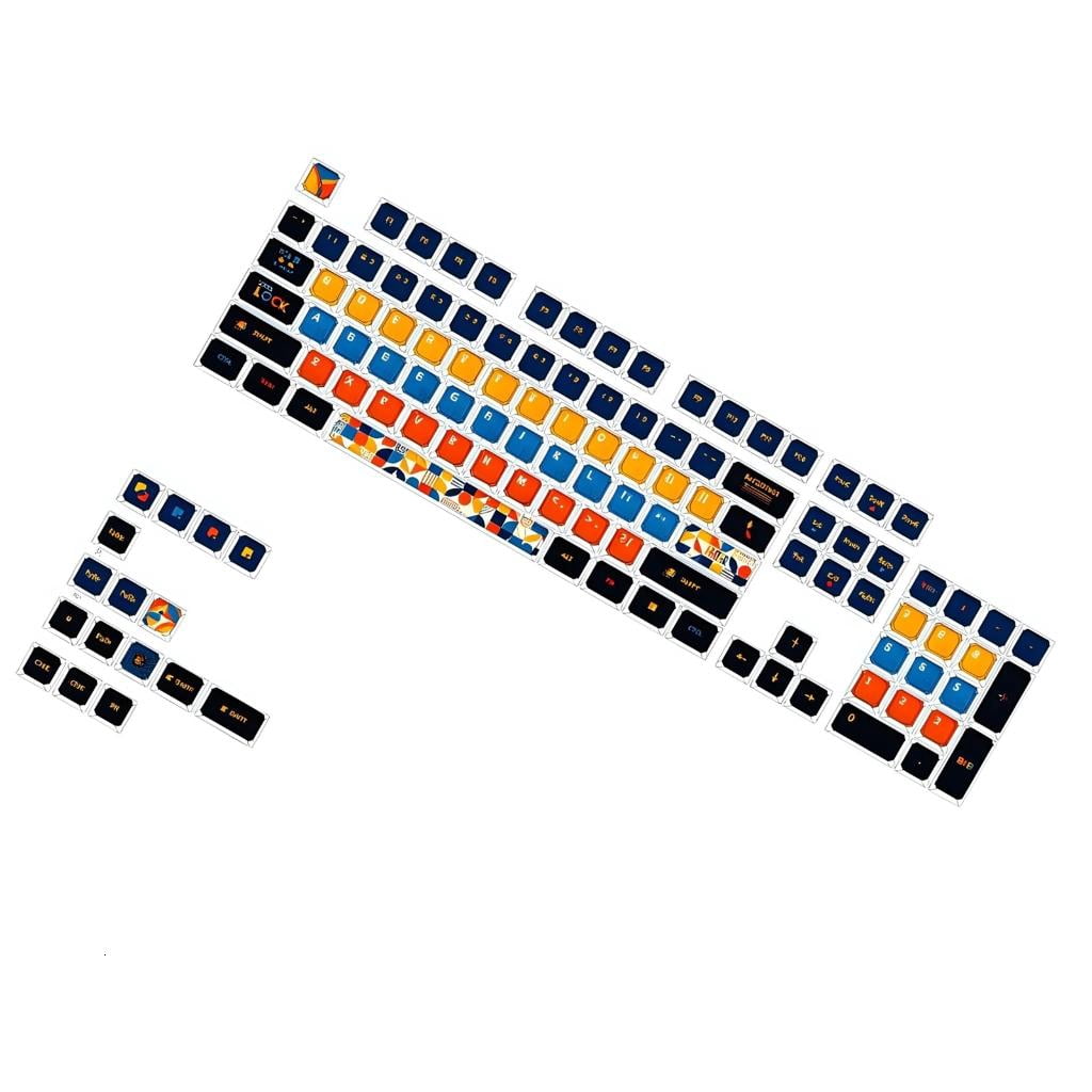 YIGSECU 120 Backlights Mechanical Keyboards Keycaps Keycap Geometric ...