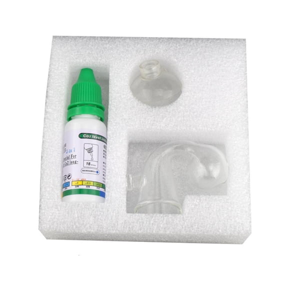 YIGSECU 15ml Aquarium CO2 Indicator Solution Monitor Fluid Glass Carbon Dioxide Checker Fish for Tank Plants Living Condition Li