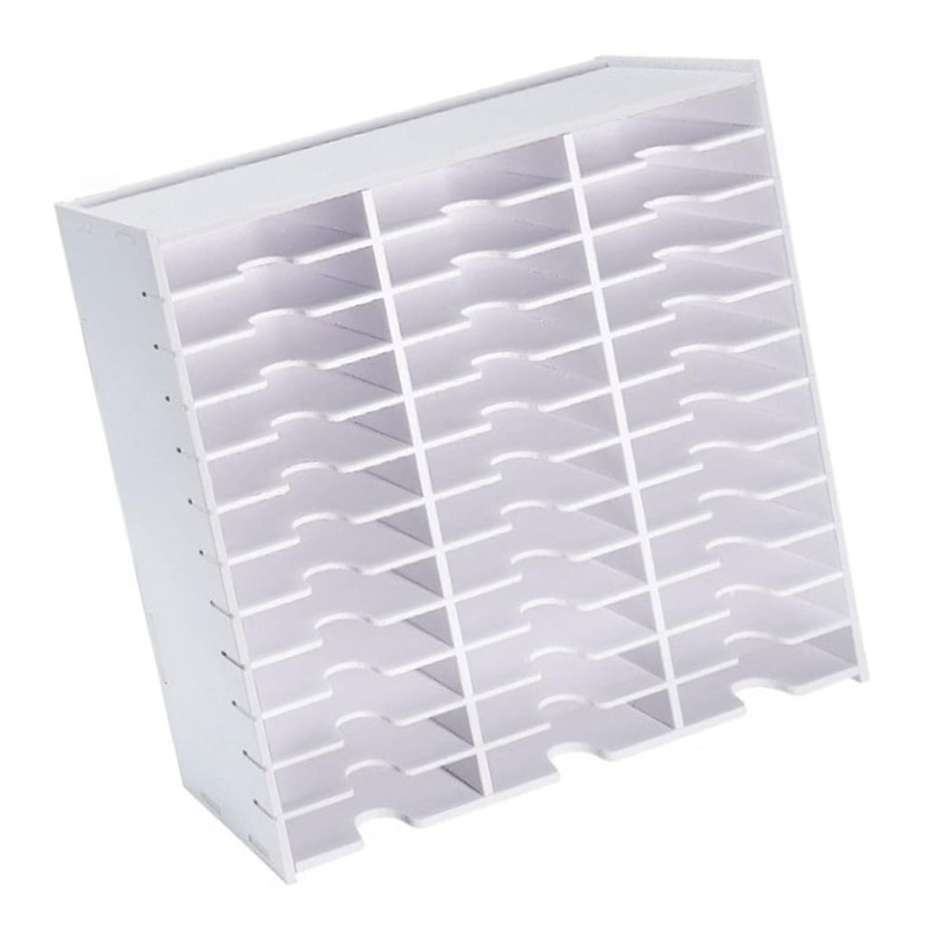YIGSECU 18/36/51/60 Grids Plastic Stamp Pad Organizers Wall Mountable ...