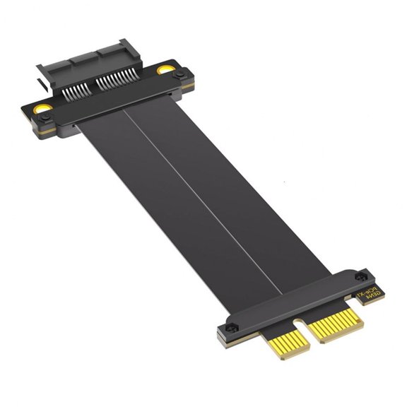 YIGSECU PCIE 1X Cable PCIE4.0 Risers Card 180 Degree to 180 Degree Flat Extension Cable Motherboard Extender Converters Adapter
