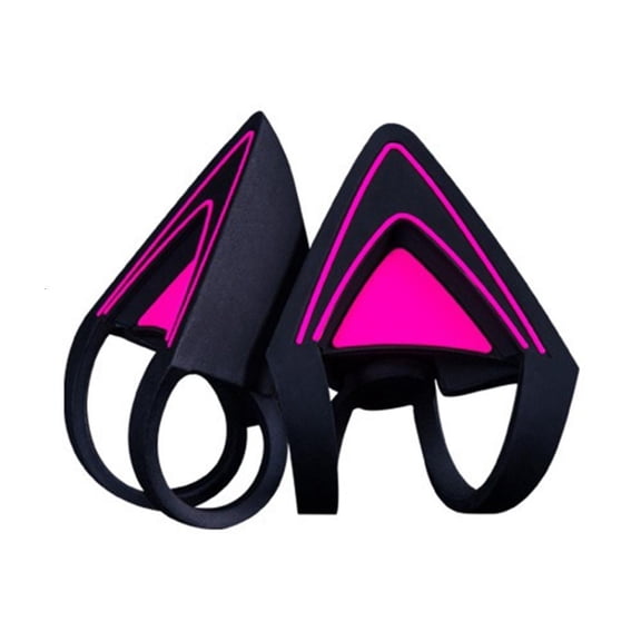 YIGSECU 1Pair Kitty Cat Ears Pink Green Purple for Kraken V2 Headphones Headsets