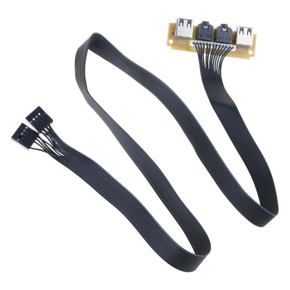 YIGSECU 1pc USB 2.0 Port Chassis PC Computer for Case Front Panel Replace Cable 60cm