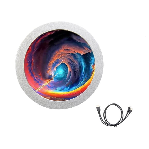 YIGSECU 2.8Inch Round Computer Monitor 480x480 With Music Visualization Function Compatibles Software