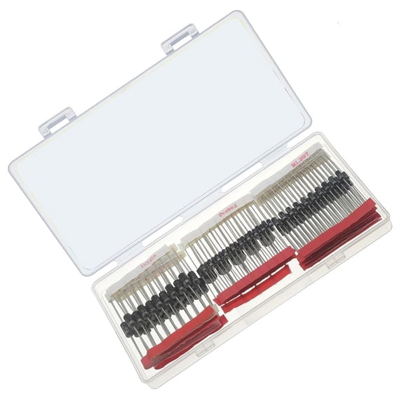YIGSECU 200pcs Assorted Rectifier Diode Components Set for Circuit Design Prototyping and Electronic Maintenance Tasks