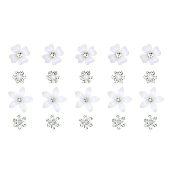 YIGSECU 20PCS Small Flowers Hair Clip Flower Hairpin for Girls Wedding or Daily Use