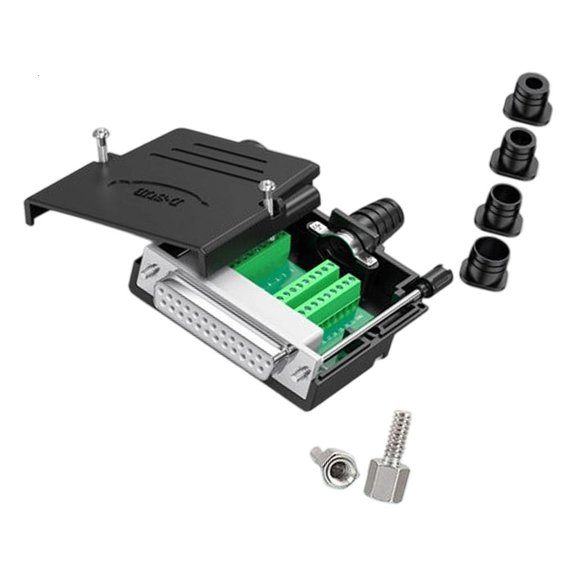 YIGSECU 25Pin DB25 Solderless Connectors Plugs With Gold Plateds Contacts For Fast speed Signals Transmission Use