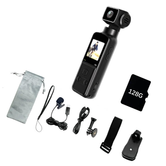 YIGSECU 270° Rotatable 5K Action Camera Lightweight Handheld Design WiFi Enable for Outdoor Camcorder