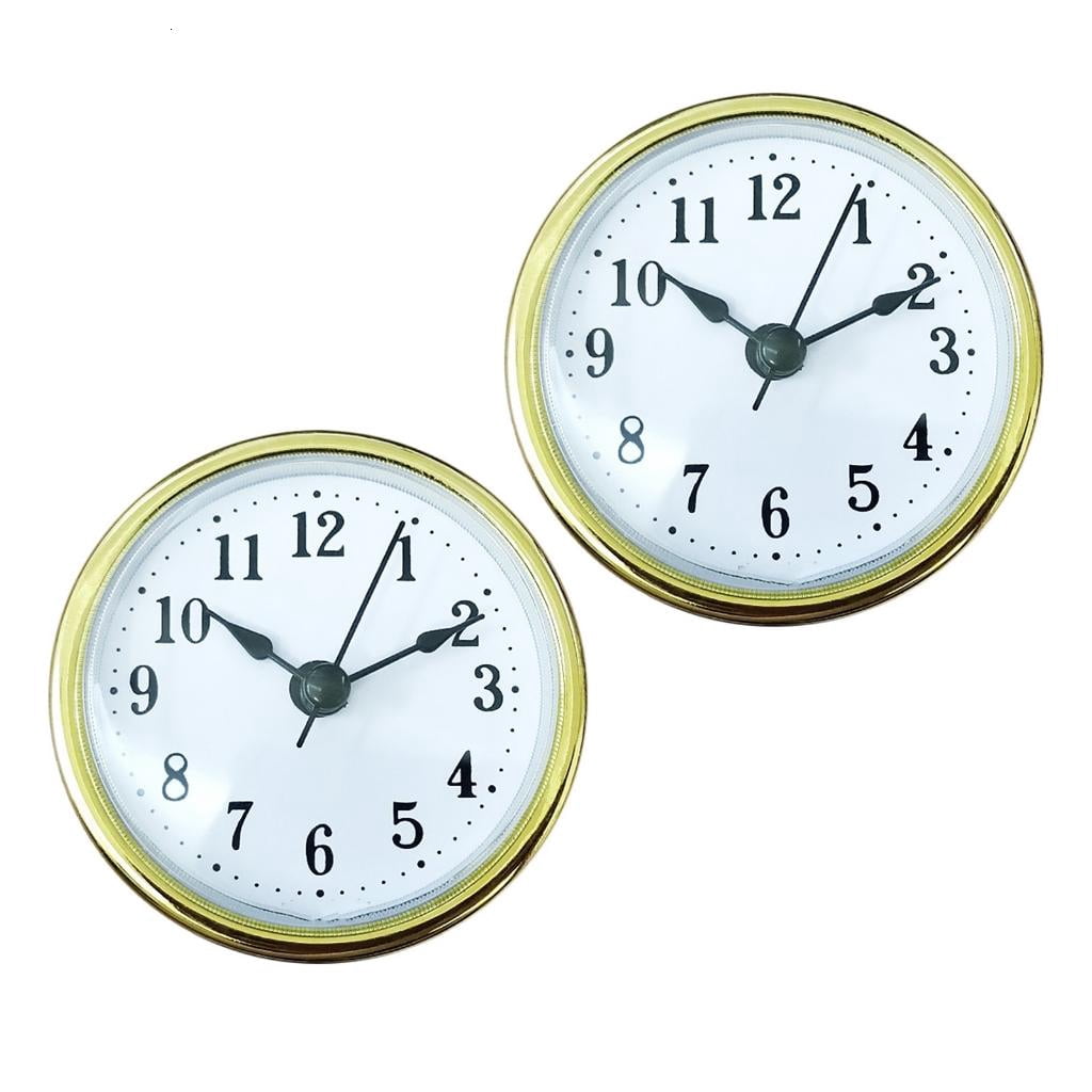 YIGSECU 2Pcs 65MM Quartzs Clock Insert Replacement with Clear Lens and ...