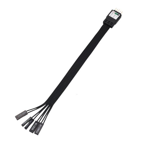 YIGSECU 2Pin to 9Pin Front Panel Extension Cable for PC Case Power Switches Reset Drive LED Multiple Lengths