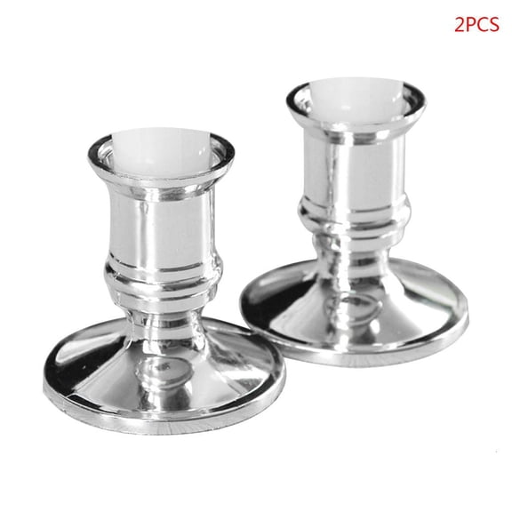 YIGSECU 2pcs Plastic Candle Base Holder Pillar Candlestick Stand For Electronic Candles