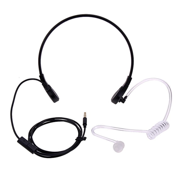 YIGSECU 3.5mm Throat MIC Headset Covert Acoustic Tube Earphone for phone Android