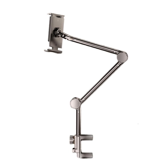 YIGSECU 3-Axis Adjustable Tablet Stand with 360 Rotation Desktop Clamp Mount for 4-10.7 Inch Devices