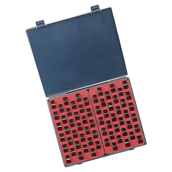 YIGSECU 33/66 Grids Bobbin Storage Box with Lid Bobbins Organisers Plastic Bobbins Case