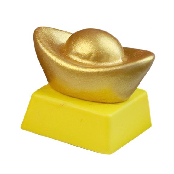 YIGSECU 3D Keycap Fun and Durability Golden/Silver Shape for Mechanical Keyboards with Crossed Slot Easy Removal