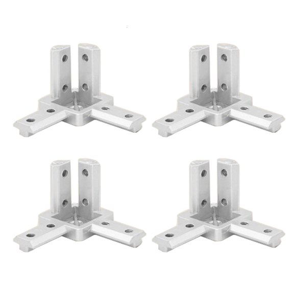 YIGSECU 4 Pack 3-Way End Corner Bracket Connector Zinc Alloy Material for 2020 3030 4040