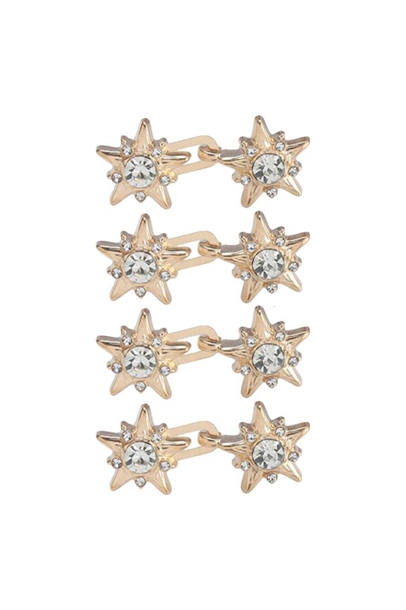 4 Pairs Pants Waist Tightener Jeans Waist Buckles Star Jeans Button Pins