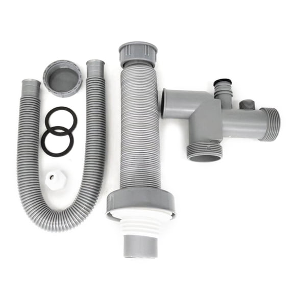 YIGSECU 45cm Kitchen Sewer Pipe Flexible Bathroom Sink Drains Downcomer Wash Basin Anti-backflow Plumbing Hose Stretchable Hose