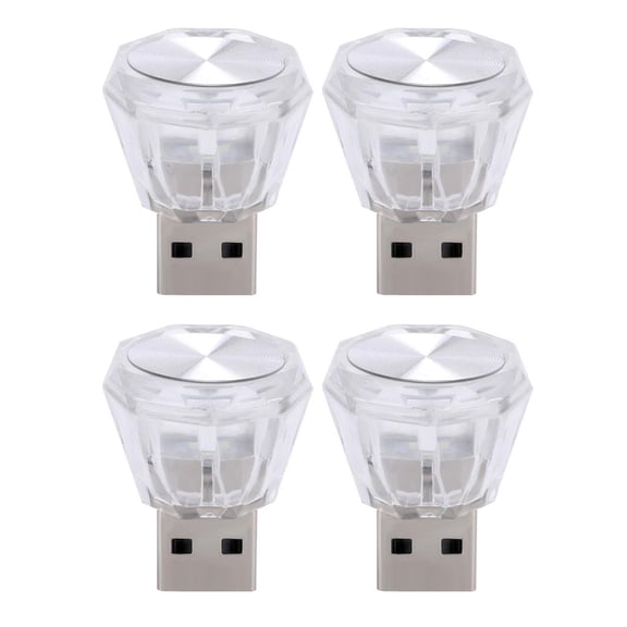 YIGSECU 4Pcs Car Cigarettes Lighter USB Atmosphere Light Indoor Decorative Light