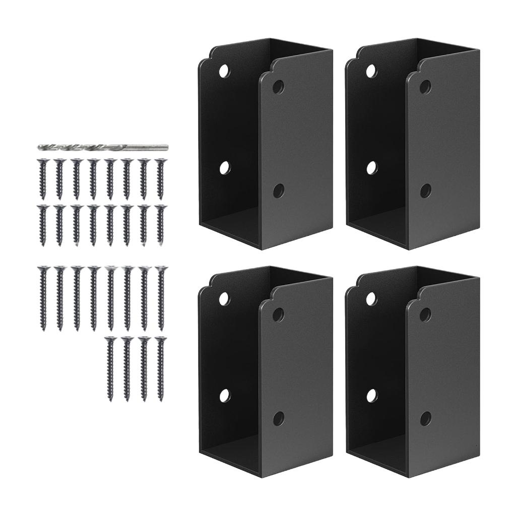 YIGSECU 4Pcs Metal Railing Brackets Replacement Deck Railing Bracket ...