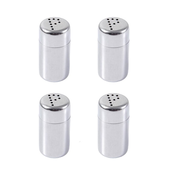 YIGSECU Set of 4 Travel Friendly Mini Salt Shakers Stainless Steel Seasoning Container