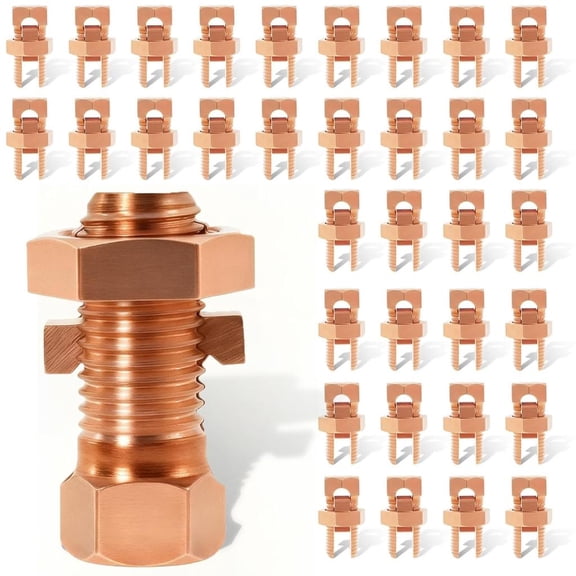 YIGSECU 4pack Brasses Bolt Terminals For Electrical Applications In Damp Conditions With Oxidation Resistance