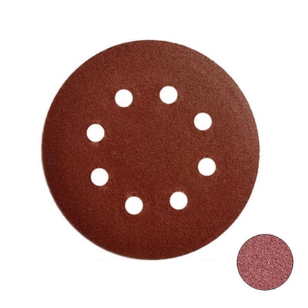 YIGSECU 5 Inch 8-Hole Sanding Disc Aluminum Oxide Flocking Back Sandpapers for Sanders