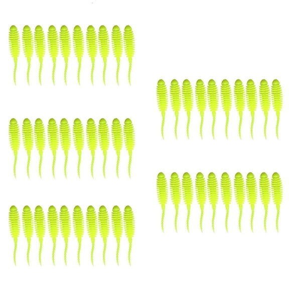 YIGSECU 50Pcs Wacky Worms Fishing Lures Fishing Wacky Rigs Soft Silicone Lures Wacky Rigs Soft Worms Wacky Rigs Worms Baits Set