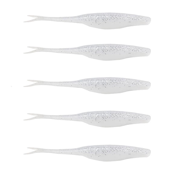 YIGSECU 5Pcs Slightly Split Tail Baits Soft Artificial Swimbait Rigged Fishing Tackles
