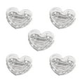 thumbnail image 1 of YIGSECU 5Pcs Transparent Heart Paper Clamps File Clips Note Holder Clips Bookmarks Clips, 1 of 13