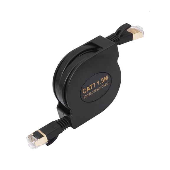 YIGSECU 600MHz CAT7 RJ45 Cable 10Gbps Transmission Retractable Body Ethernet Cable Suitable for Conference Room Installation