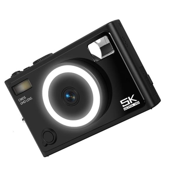 YIGSECU 64MP 5K Digital Camera with Beauty Front and Rear Double Lens for Vlog Travel Photography Adults