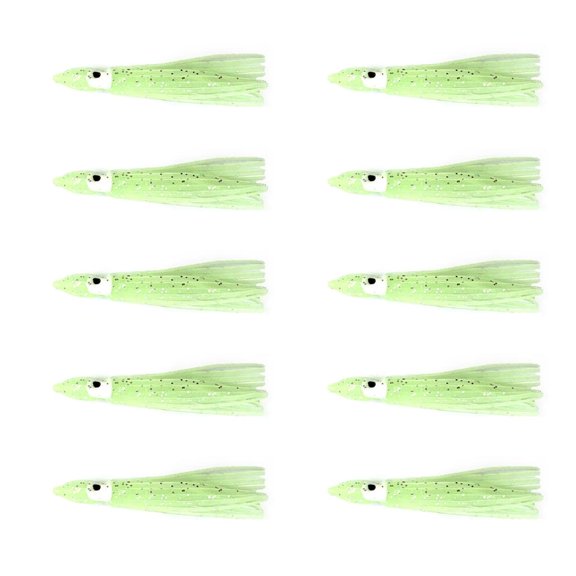 YIGSECU 7 Color 10PCS/lot Squid Hook Soft Baits Fishing Lures Artificial Squid Hook Jigs