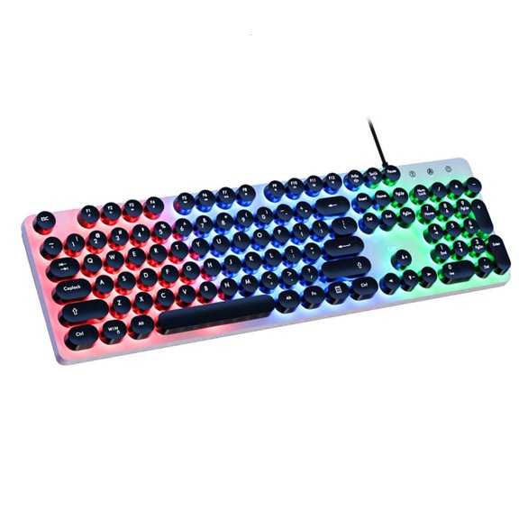 YIGSECU ABS Punks Styles Mechanical Feel Keyboards With Customizable RGBs Lighting For Enhanceds Gaming