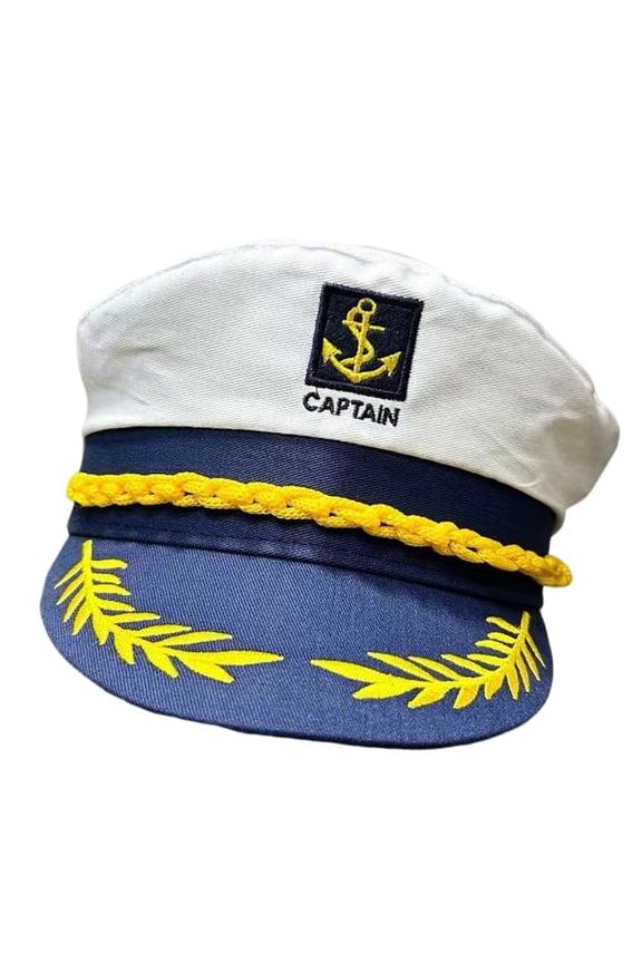 Adjustable Adult Captain Hat Classical Sailors Hat Soft Polyester For Casual Outfits And Parties