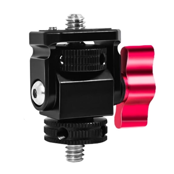 YIGSECU Adjustable Camera Monitors Mount Camera Bracket Standard 1/4in 360 Degree Rotate 180° Tilt with/without Handle Knob