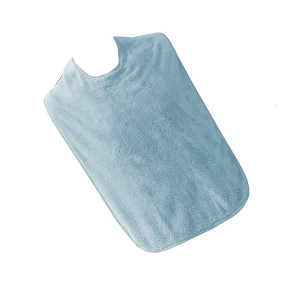 YIGSECU Adjustable Coral Fleece Dining Clothing Cover Reusable Terry Bib Large Towel Bib