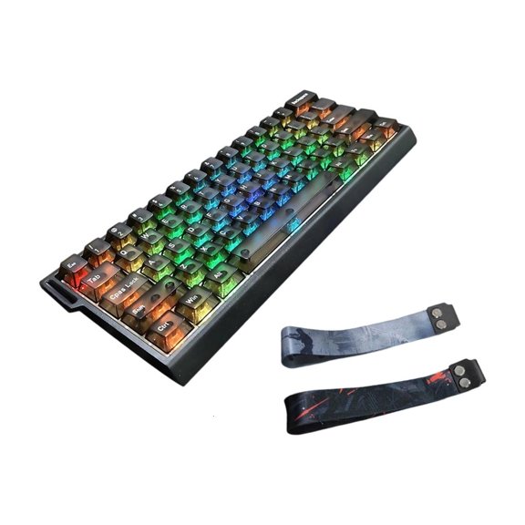 YIGSECU Aluminum 61Key Gaming Keyboards Rapidly Switches Space Saving RGBs Illuminations