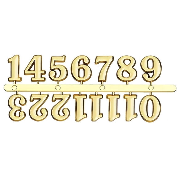 YIGSECU Creative Clock Numbers Set for Home Decors Metal Arabic Roman Numerals Kits