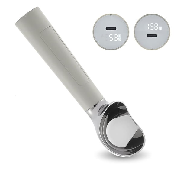 YIGSECU Automatic Heated Spoon Ice Cream Spoon Plastic Texture for Rock Hard Ice Cream