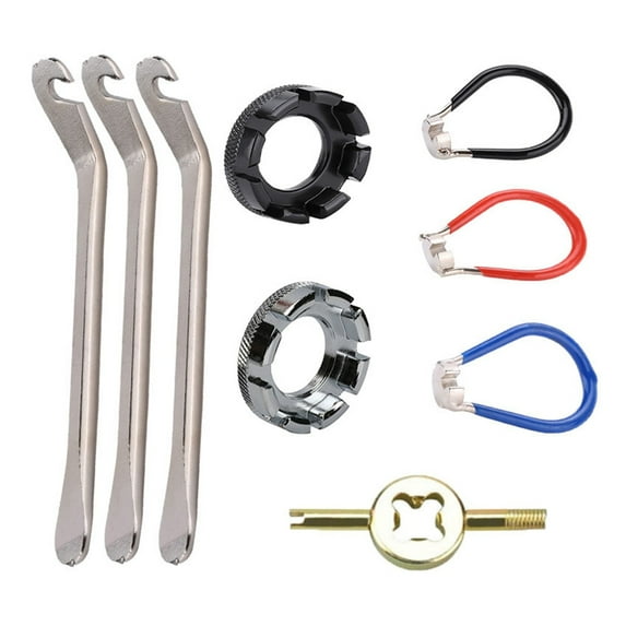 YIGSECU Bicycles Spoke Wrench Portable Bike Spoke Adjustment Tool Bike Rims Repair Tool Tire Lever Universals Nipples Tensioner