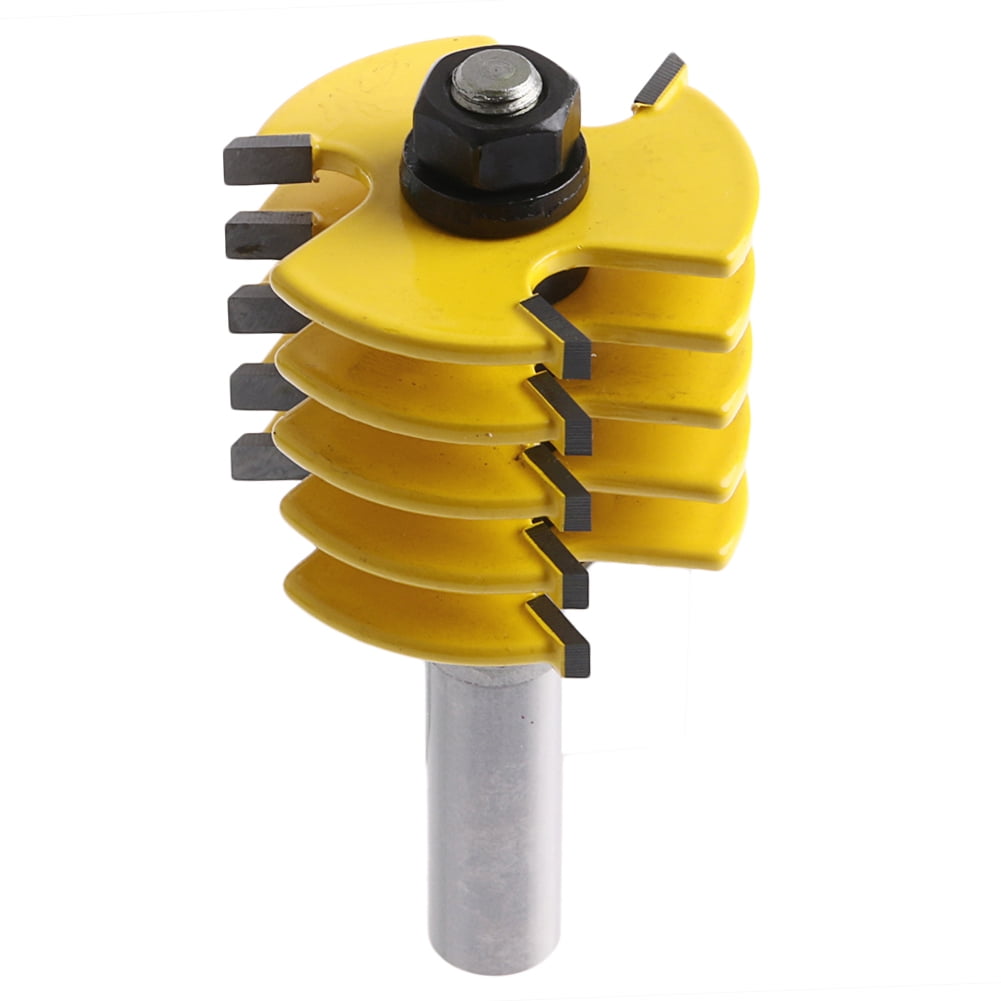 YIGSECU Box Joint Router Bit Adjustable 5 Blade 3 Flute 1/2