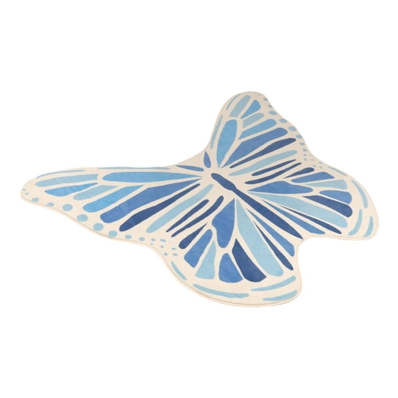 YIGSECU Butterfly Carpet Nordics Modern Basket Mats Simple Floor Rugs Bedroom Bedside
